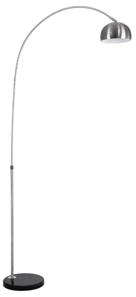 00989 GloboStar® GLOBOSTAR® PRAGUE 00989 Μοντέρνο Επιδαπέδιο Φωτιστικό με Ντουί 1 x E27 AC 220-240V IP20 - Νίκελ Βούρτσας - Μ90 x Π29.5 x Υ180cm