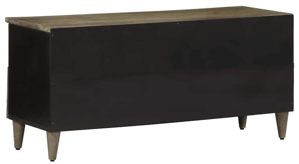 vidaXL Έπιπλο Τηλεόρασης Μαύρο 100 x 33 x 46 εκ. από Μασίφ Ξύλο Μάνγκο