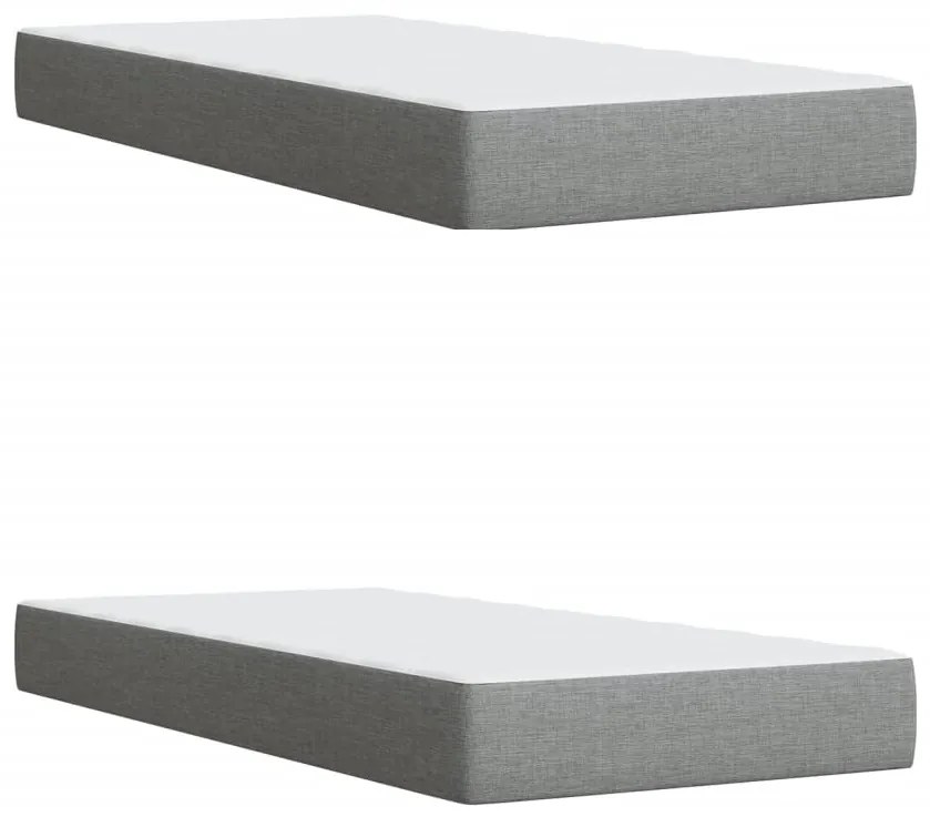 ΚΡΕΒΑΤΙ BOXSPRING ΜΕ ΣΤΡΩΜΑ ΑΝΟΙΧΤΟ ΓΚΡΙ 200X200 ΕΚ. ΥΦΑΣΜΑΤΙΝΟ 3292895