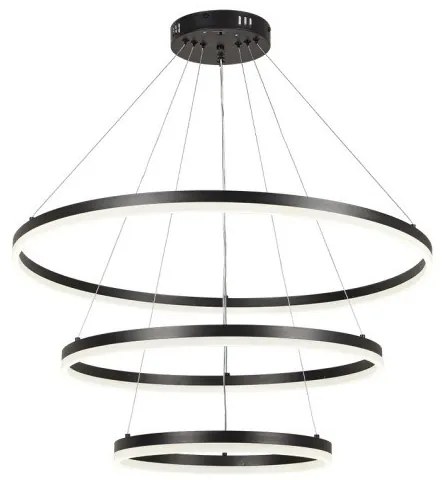 Κρεμαστό Φωτιστικό Οροφής LED 100W IP20 3CCT Inlight-6095-A-Black-Μαύρο 6095-A-Black