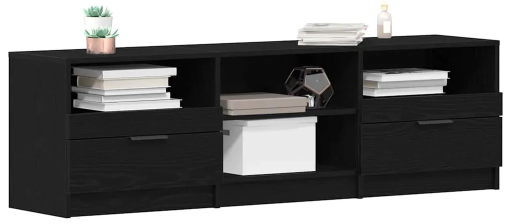 vidaXL Ντουλάπι TV Μαύρο 150 x 33.5 x 45 εκ. Επεξεργασμένο ξύλο