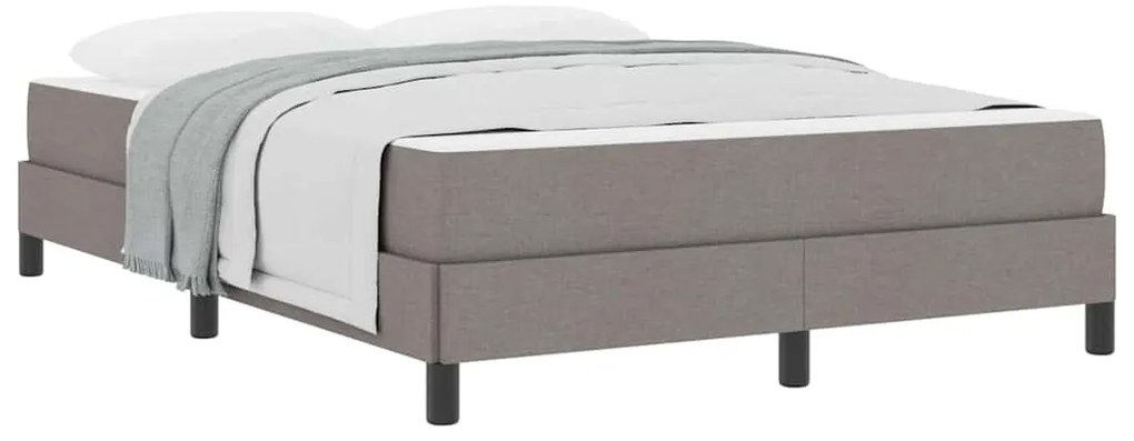 vidaXL Κρεβάτι με ελατήρια με στρώμα Taupe 160 x 200 cm ύφασμα