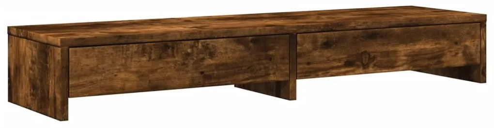 vidaXL Βάση Οθόνης με Συρτάρια Καπνιστή Δρυς 100x27x15εκ Επεξεργ. Ξύλο
