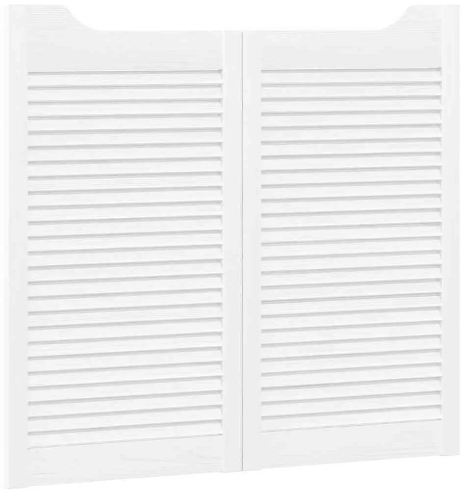 vidaXL Ανοιγόμενες πόρτες Louvred Design 2 ζευγών Λευκό 90x100 cm
