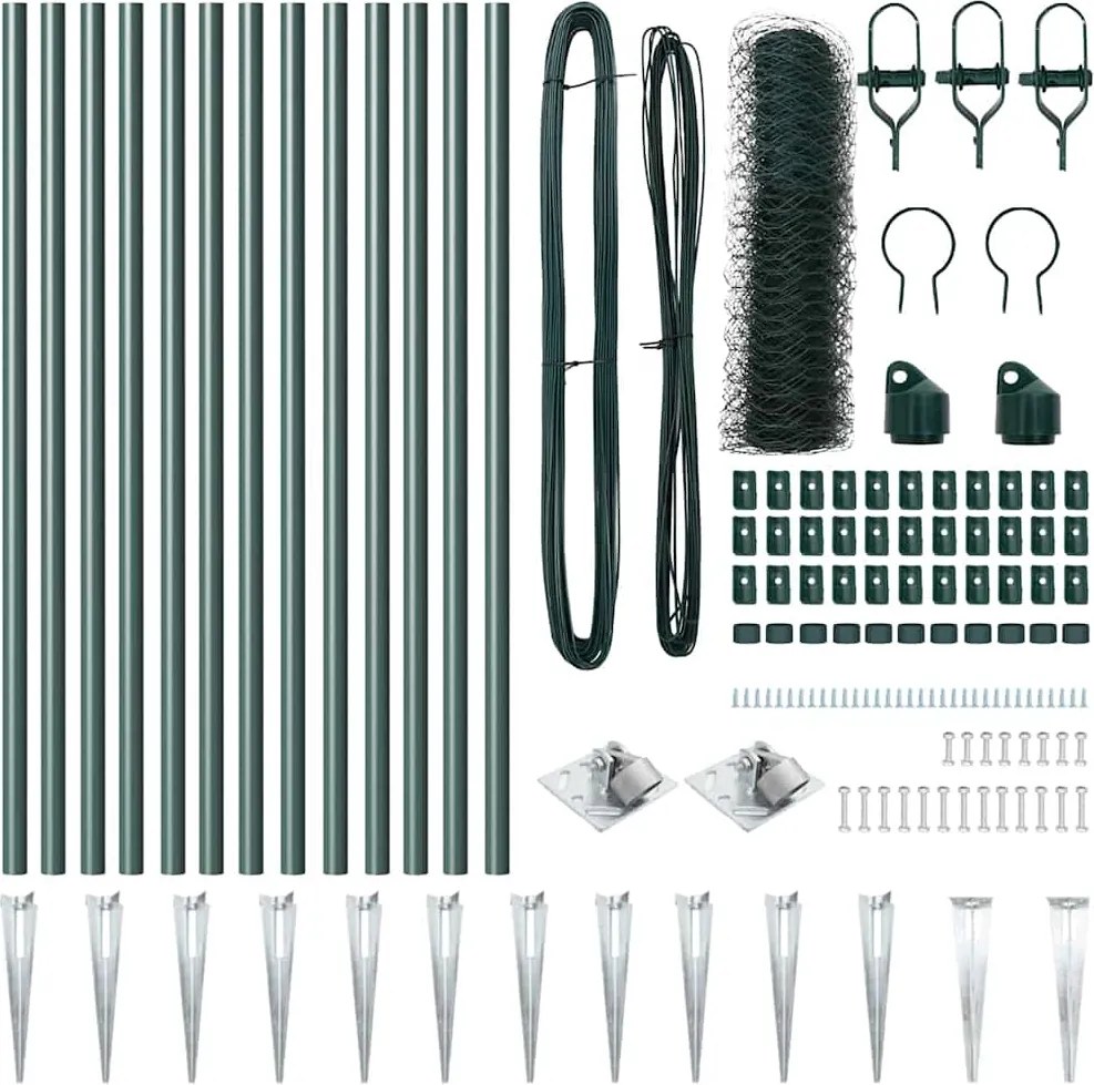vidaXL Στύλος Περιφράξεων Πράσινο