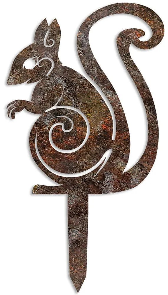 Διακοσμητικό Δαπέδου Κήπου Squirrel 565TNL1289 23x29cm Rust Aberto Design Metal