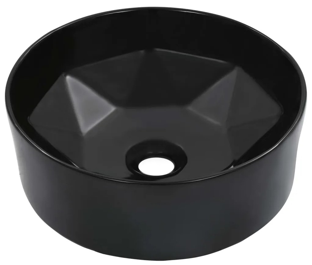 vidaXL Νιπτήρας Μαύρος 36 x 14 εκ. Κεραμικός
