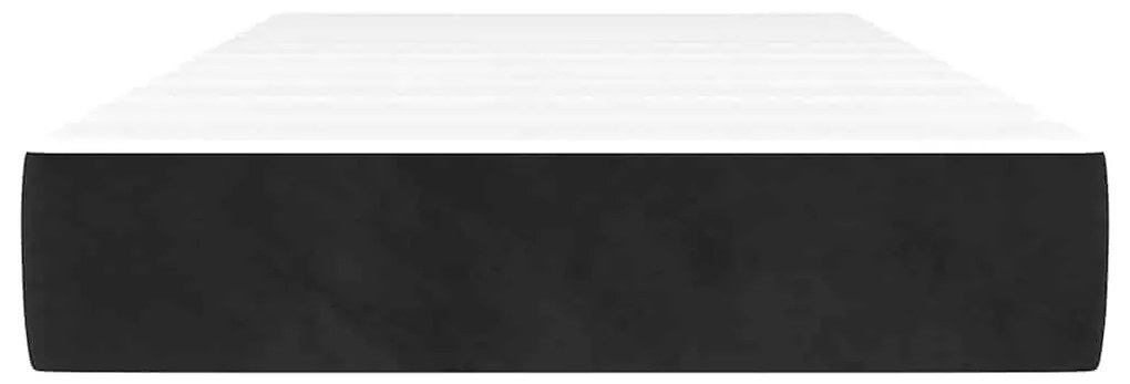 vidaXL Στρώμα με Pocket Springs Μαύρο 80x220x20 εκ. Βελούδινο