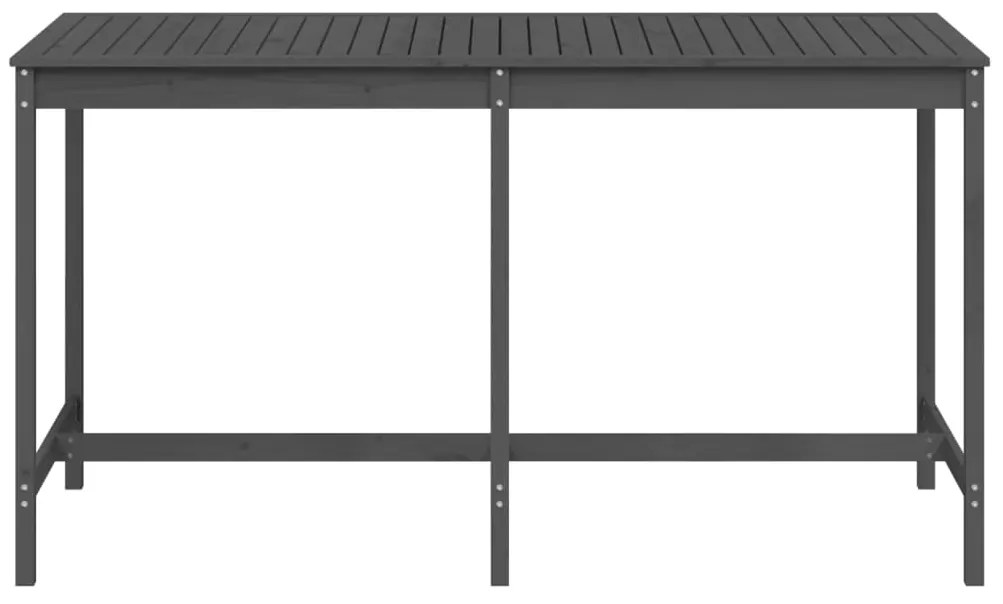 vidaXL Τραπέζι Κήπου Γκρι 203,5 x 90 x 110 εκ. από Μασίφ Ξύλο Πεύκου