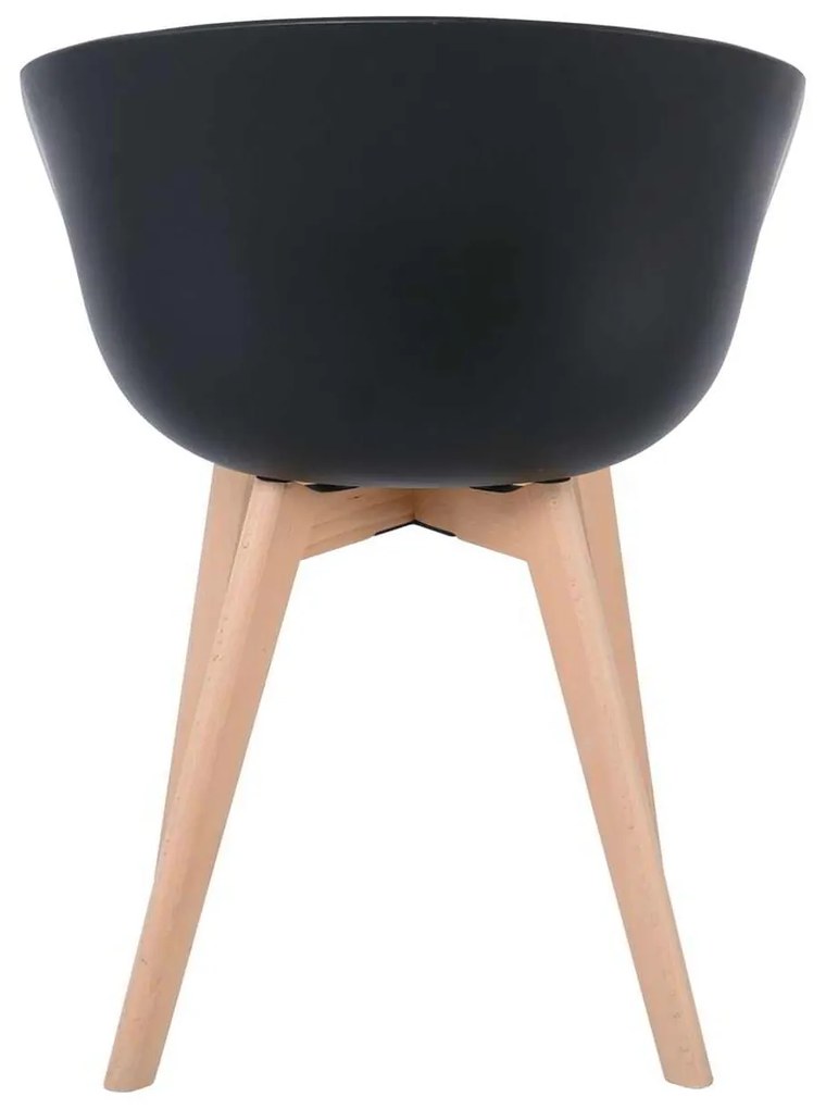 Πολυθρόνα Optim PP Μαύρο  54x51x79cm (Σετ 4 ΤΕΜ)