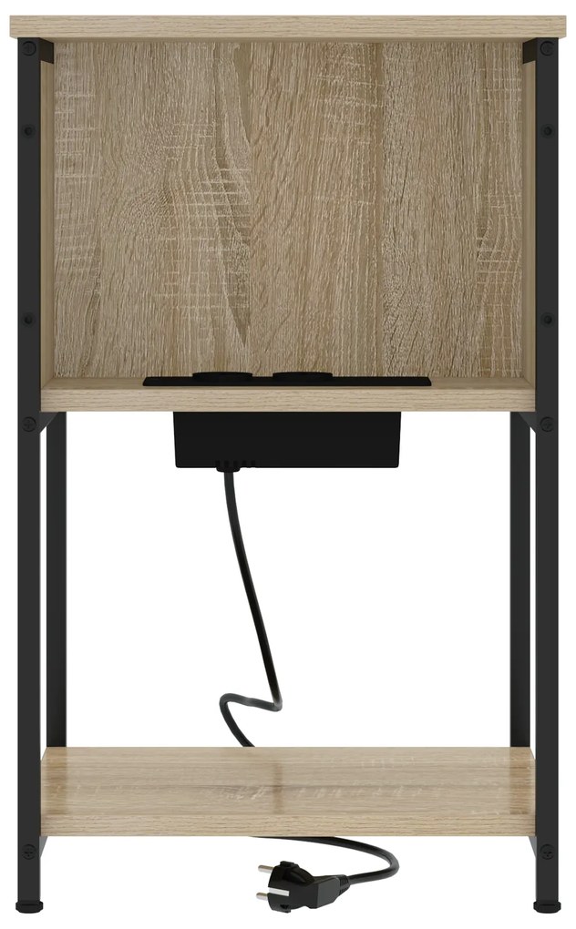 vidaXL Κομοδίνο Sonoma Δρυς 38 x 31 x 61 εκ Επεξεργασμένο ξύλο