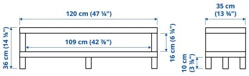 LACK έπιπλο TV, 120x35x36 cm 304.988.90