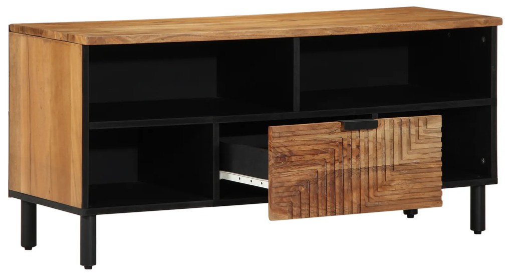 vidaXL Ντουλάπι Τηλεόρασης 100x33,5x46 εκ Κατασκευασμένο από Μασίφ Ξύλο Ακακίας
