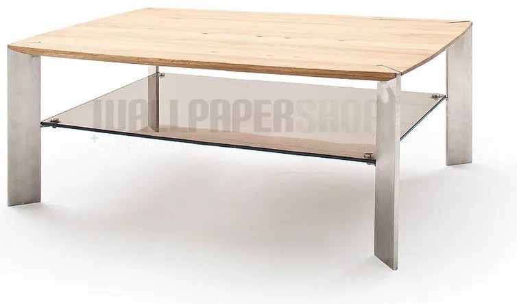 Τραπεζάκι Σαλονιού Μασίφ Καφέ 120x70x41