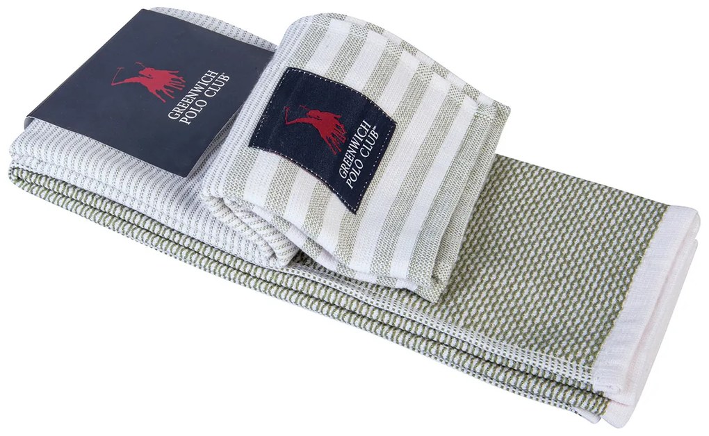 Πετσέτες Κουζίνας (Σετ 2τμχ) Greenwich Polo Club Essential 2707 Green