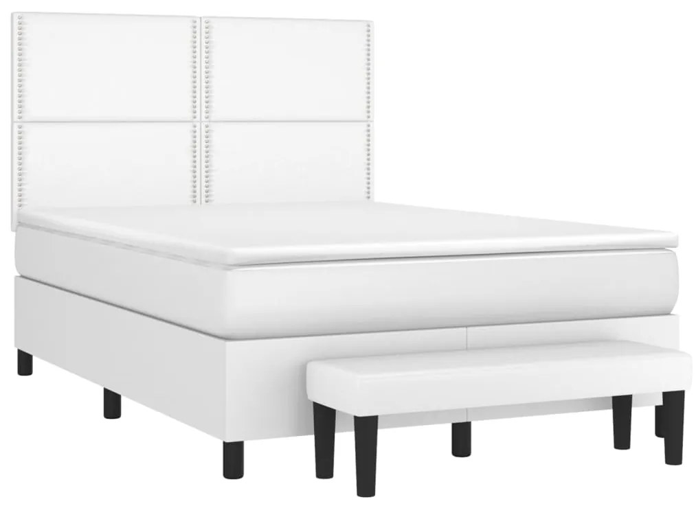 ΚΡΕΒΑΤΙ BOXSPRING ΜΕ ΣΤΡΩΜΑ ΛΕΥΚΟ 140X190ΕΚ.ΑΠΟ ΣΥΝΘΕΤΙΚΟ ΔΕΡΜΑ 3137600