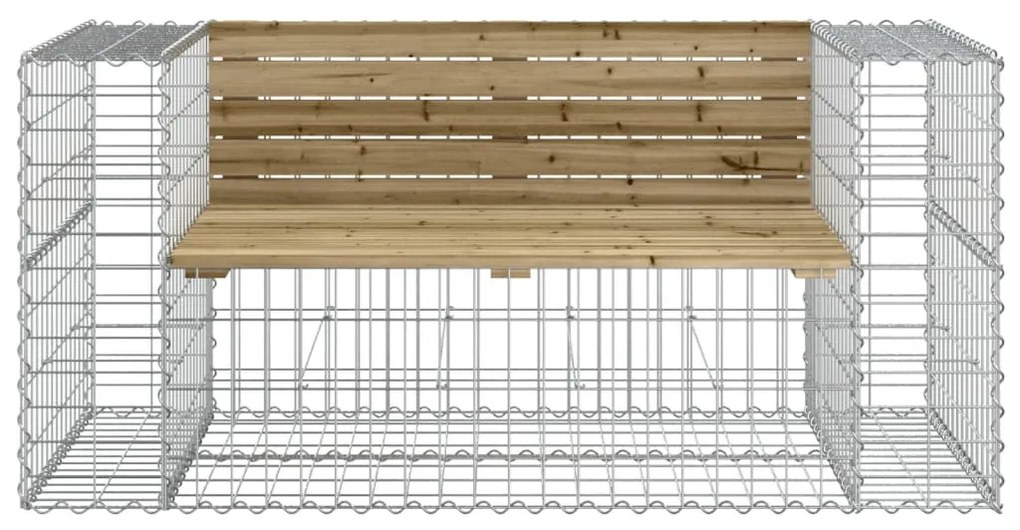 vidaXL Παγκάκι Κήπου Συρματοκιβώτιο 143x71x65,5 εκ. Εμποτ. Ξύλο Πεύκου