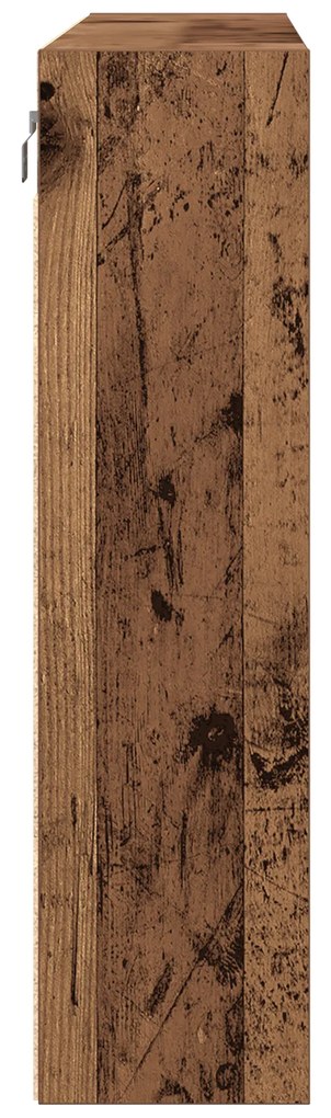 vidaXL Βιτρίνα με ράφι Παλιό Ξύλο 100 x 15 x 58 cm Επεξεργασμένο ξύλο