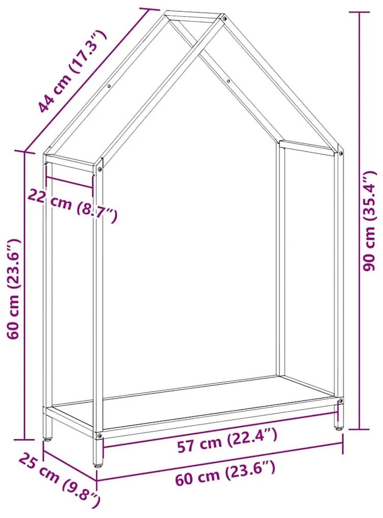 Ράφι για καυσόξυλα 60x25x90 εκ. Ατσάλι ψυχρής έλασης - Πράσινο