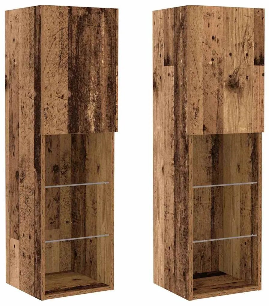 vidaXL Σετ τοίχου για τηλεόραση 6 pcs Παλαιό ξύλο 30.5 x 30 x 102 εκ