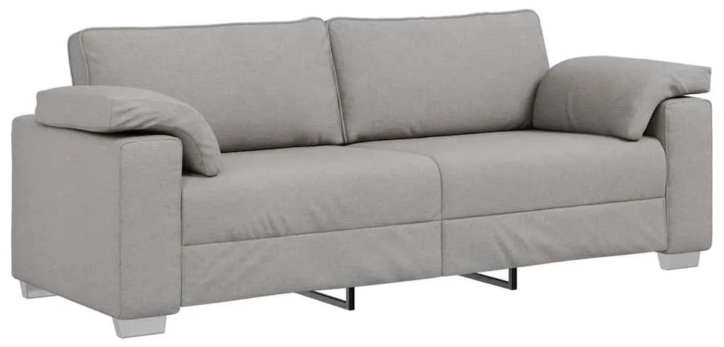 vidaXL Καναπές με μαξιλάρι Σκούρο γκρι 219 x 77 x 82 εκ ύφασμα