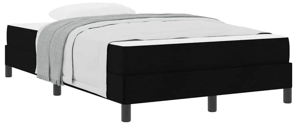 vidaXL Κρεβάτι με ελατήρια με στρώμα Μαύρο 120 x 200 cm ύφασμα