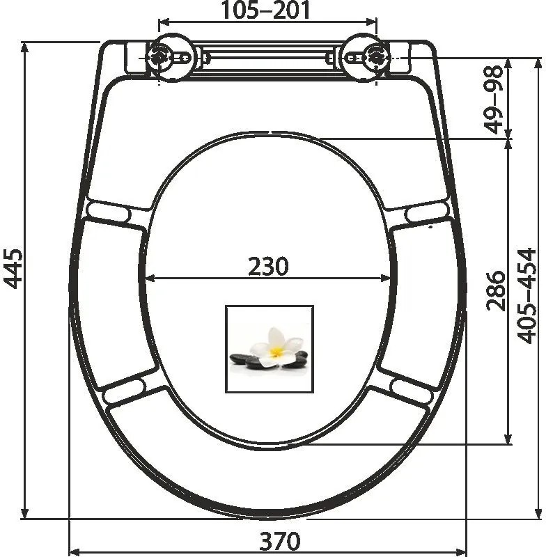 Κάλλυμα WC Duroplast Soft close Alca Plast Flower