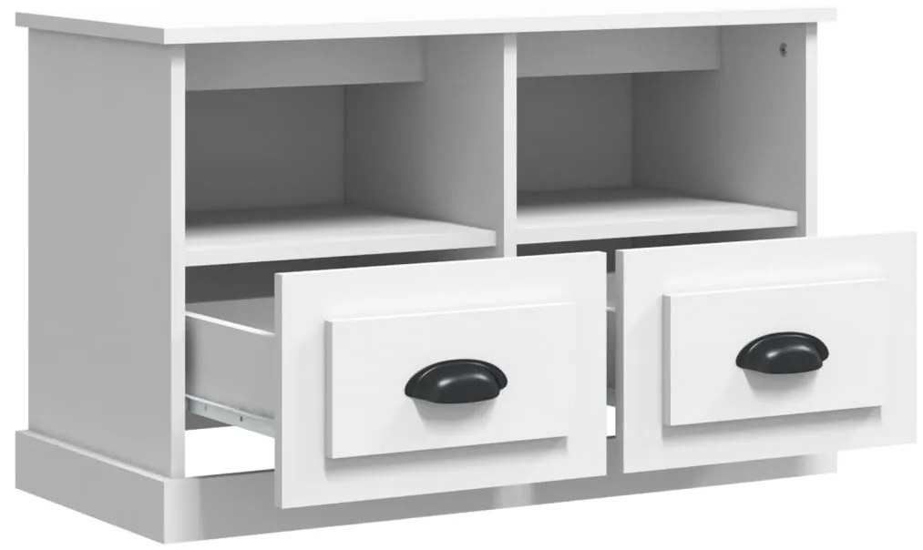vidaXL Έπιπλο Τηλεόρασης Λευκό 80 x 35 x 50 εκ. Επεξεργασμένο Ξύλο