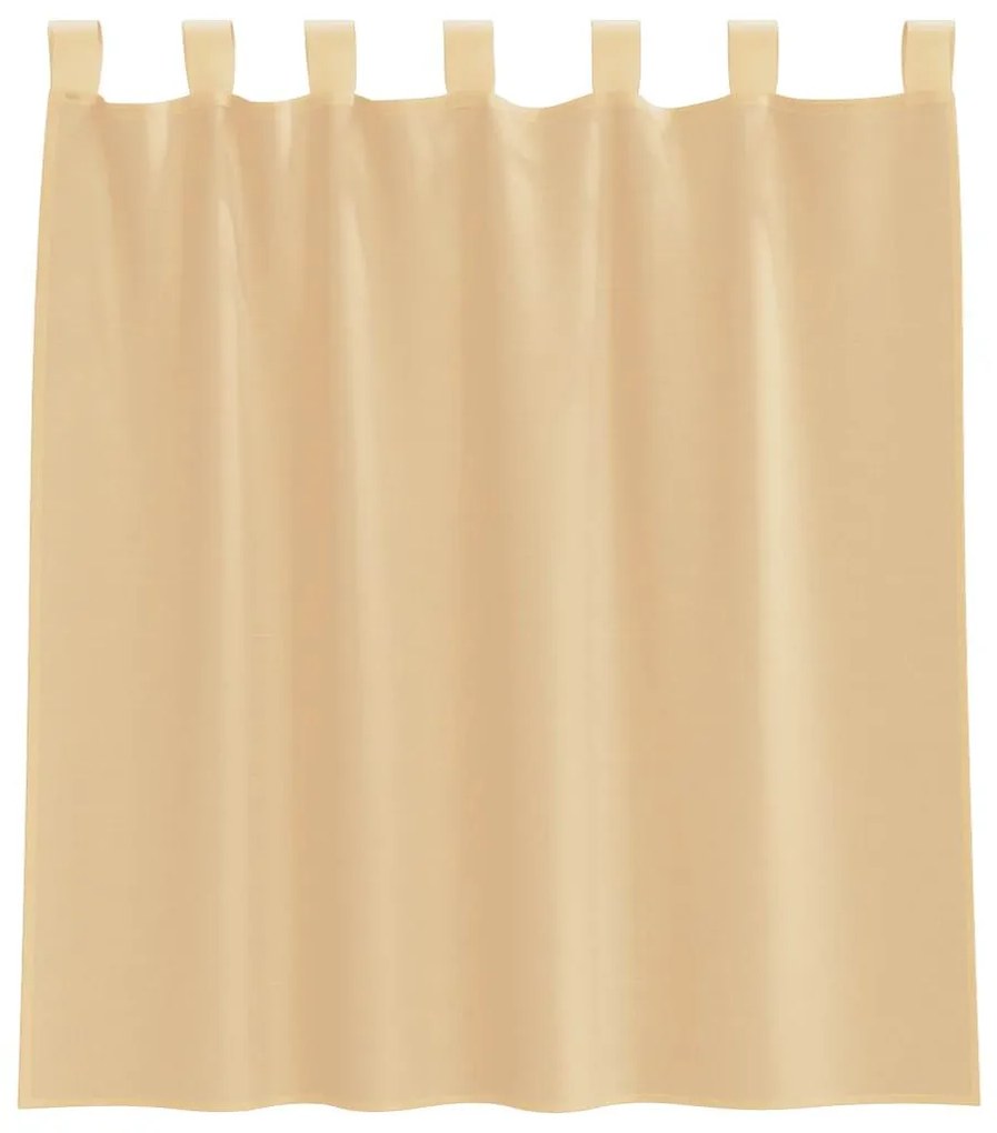 vidaXL Κουρτίνες Voile με βρόχους 2 τεμάχια Άμμος 140x140 cm