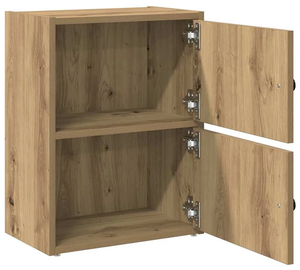 Βιβλιοθήκη Αρτισιανή Δρυς 40x24x52 εκ. Επεξ. Ξύλο - Καφέ