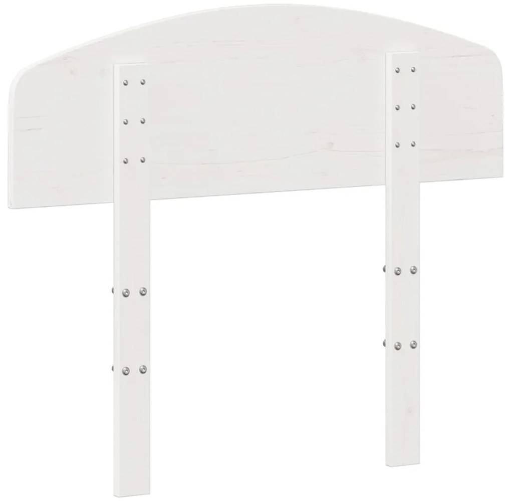 vidaXL Κεφαλάρι Λευκό 75 εκ. από Μασίφ Ξύλο Πεύκου