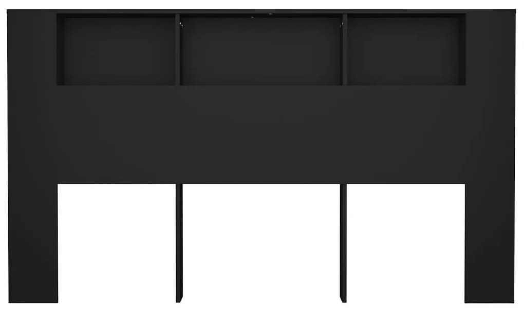 Κεφαλάρι Με Αποθηκευτικό Χώρο Μαύρο 180 x 18,5 x 104,5 εκ. - Μαύρο