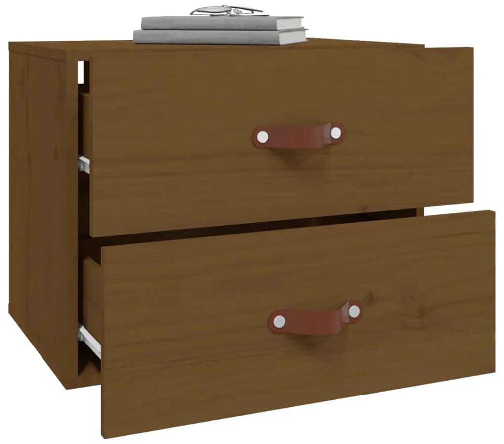 vidaXL Κομοδίνα Επιτοίχια 2 Τεμ. Καφέ Μελί 50 x 36 x 40 εκ.