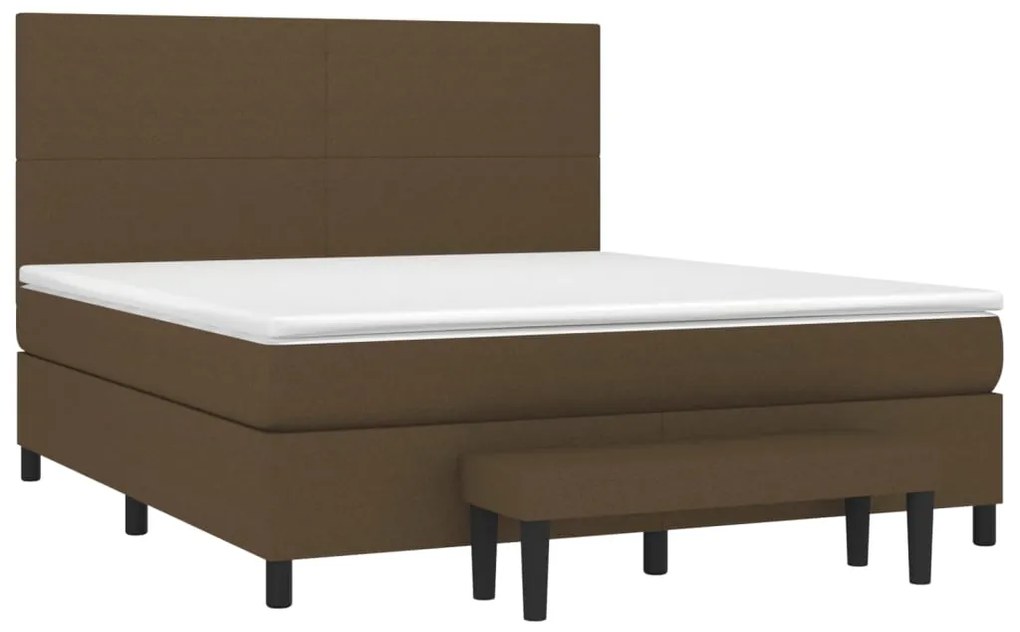 ΚΡΕΒΑΤΙ BOXSPRING ΜΕ ΣΤΡΩΜΑ ΣΚΟΥΡΟ ΚΑΦΕ 180X200 ΕΚ ΥΦΑΣΜΑΤΙΝΟ 3136456