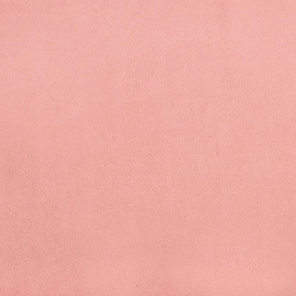 Στρώμα με Pocket Springs Ροζ 120x200x20 εκ. Βελούδινο - Ροζ