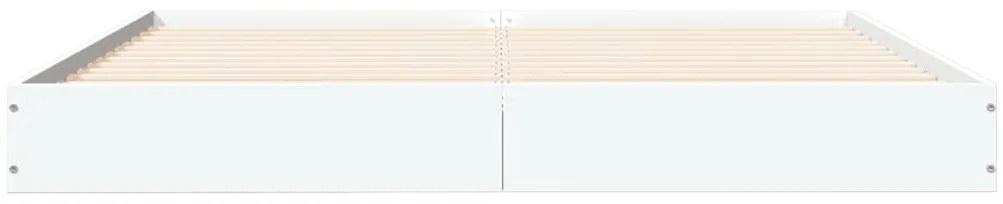 vidaXL Πλαίσιο Κρεβατιού Λευκό 160x200 εκ. Επεξεργασμένο Ξύλο