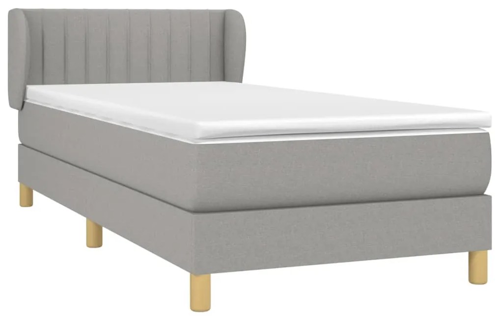 ΚΡΕΒΑΤΙ BOXSPRING ΜΕ ΣΤΡΩΜΑ ΑΝΟΙΧΤΟ ΓΚΡΙ 80X200 ΕΚ. ΥΦΑΣΜΑΤΙΝΟ 3126917