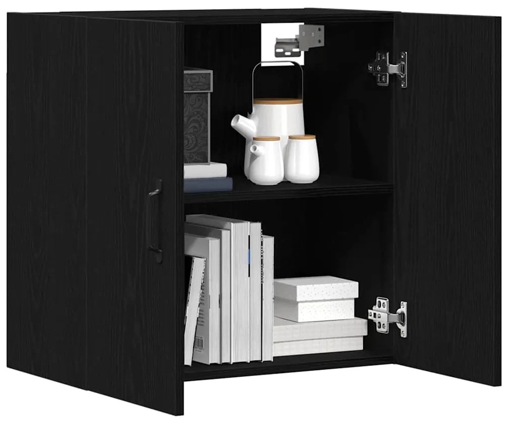 vidaXL Ντουλάπι Τοίχου Μαύρο Δρυς 60x31x60 εκ. από Τεχνητό Ξύλο