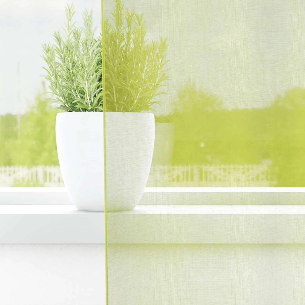 vidaXL Κουρτίνες Voile με ροδέλες 2 τεμάχια Apple Green 140x140 cm