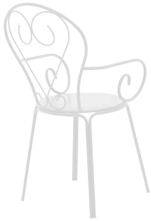 Σετ Κήπου Τραπεζαρία Monasty - Vergo 3 τεμ Μεταλλικό Λευκό 70x70x70 εκ.