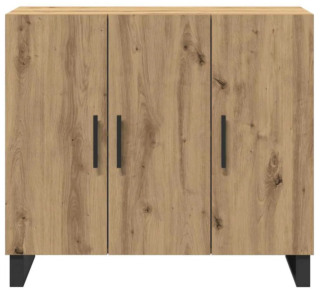 vidaXL Πλαϊνό γραφείο artisan δρυς 90 x 34 x 80 εκ. Επεξεργασμένο ξύλο