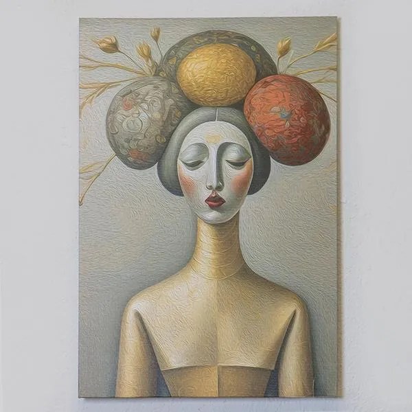 ΠΙΝΑΚΑΣ ΚΑΜΒΑΣ ΓΚΕΙΣΑ ΧΡΥΣΟΣ - ΜΠΕΖ - ΓΚΡΙ 40x60cm|755-12083