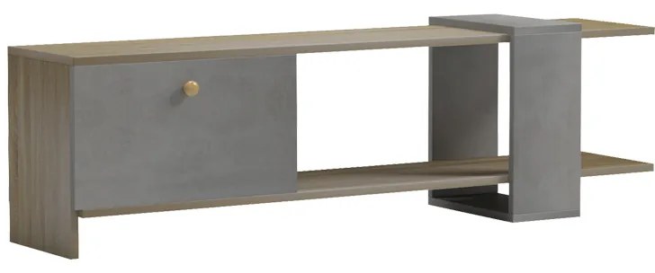 Έπιπλο τηλεόρασης Standi σε sonoma-γκρι cement απόχρωση 120x25x36.8εκ Υλικό: MELAMINE 230-000043