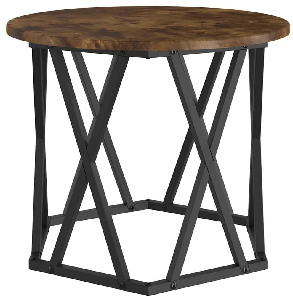 vidaXL Τραπεζάκι Πλευράς 2 pcs Καπνιστή δρυς 50 x 50 x 40 cm
