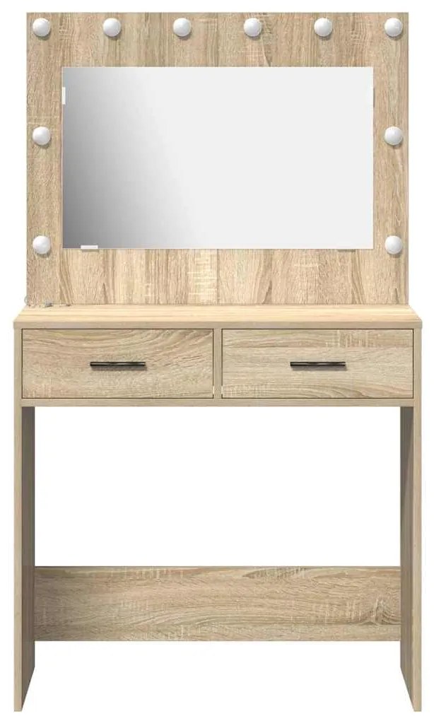 vidaXL Κομοδίνο Sonoma Δρυς 78.5 x 41 x 135 εκ Επεξεργασμένο ξύλο