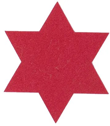 Σετ Χριστουγεννιάτικα Σουβέρ Felt Star Red 4x(11x11) - Nef-Nef Homeware