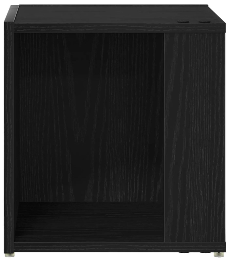 vidaXL Τραπέζι Μαύρη Δρυς 33x33x34,5 εκ. Κατασκευασμένο ξύλο