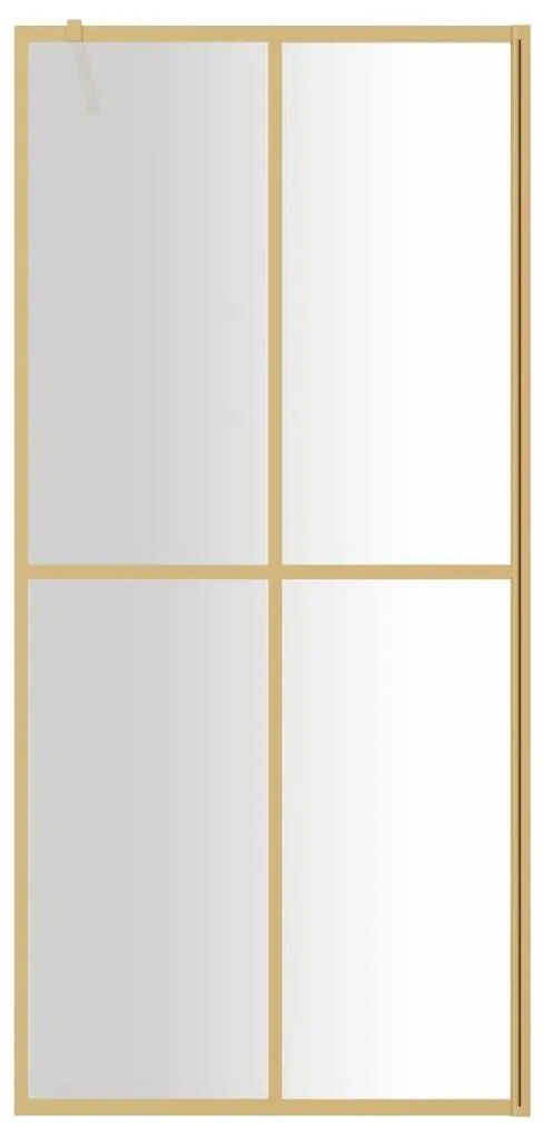 Διαχωριστικό Ντουζιέρας Χρυσό 90 x 195 εκ. Διαφανές Γυαλί ESG - Χρυσό