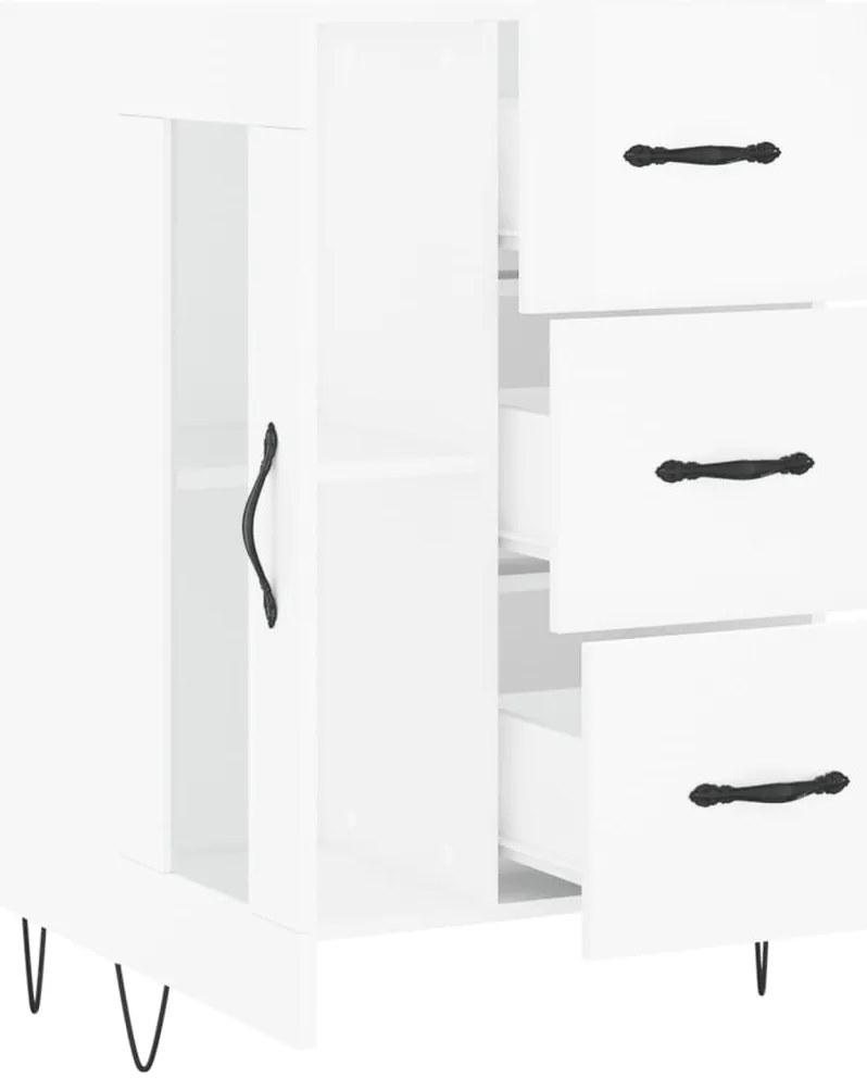 vidaXL Ντουλάπι Γυαλιστερό Λευκό 69,5x34x90 εκ. Επεξεργασμένο Ξύλο