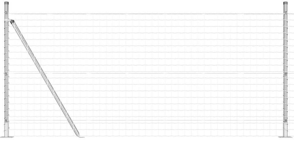 vidaXL Euro Fence με 13 Μονοπάτια 0.8x25 μ Γαλβανισμένος Χάλυβας